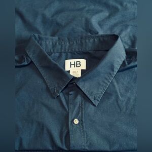 Harbor Bay Men's (Dark Blue) Short Sleeve ButtonUp (3XLT)
